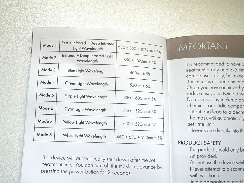 Project E Beauty LED Mask Reviews: I Used It for 10 Weeks—Here's What Actually Happened lumalux face mask instructions modes - red and blue light therapy mask